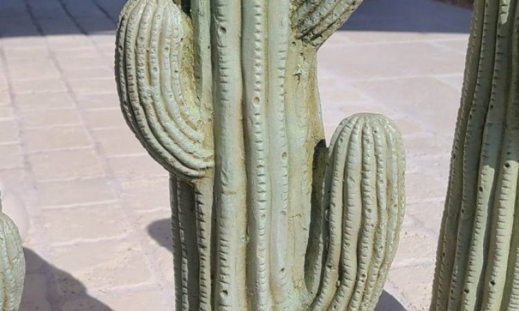 Cactus en pierre reconstituée grand modèle